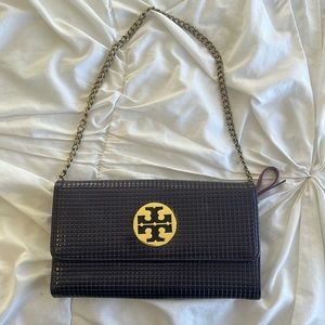 Purple Tory Burch Chain Wallet